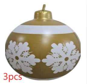 Giant Inflatable Christmas Ball 60cm - PVC Outdoor Ornament Decoration for Tree & Yard - DropOnline.co