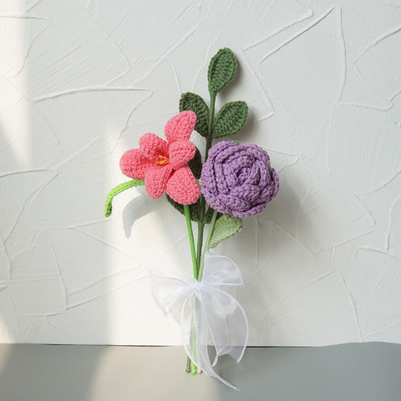 Home Hand-knitting Bouquet Pendant Decoration - DropOnline.co