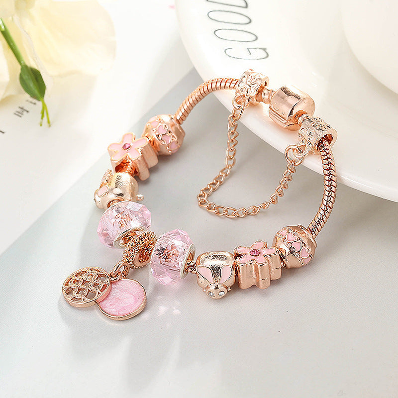 Fashion Love Geometric Rose Gold Bracelet Women's Jewelry - DropOnline.co