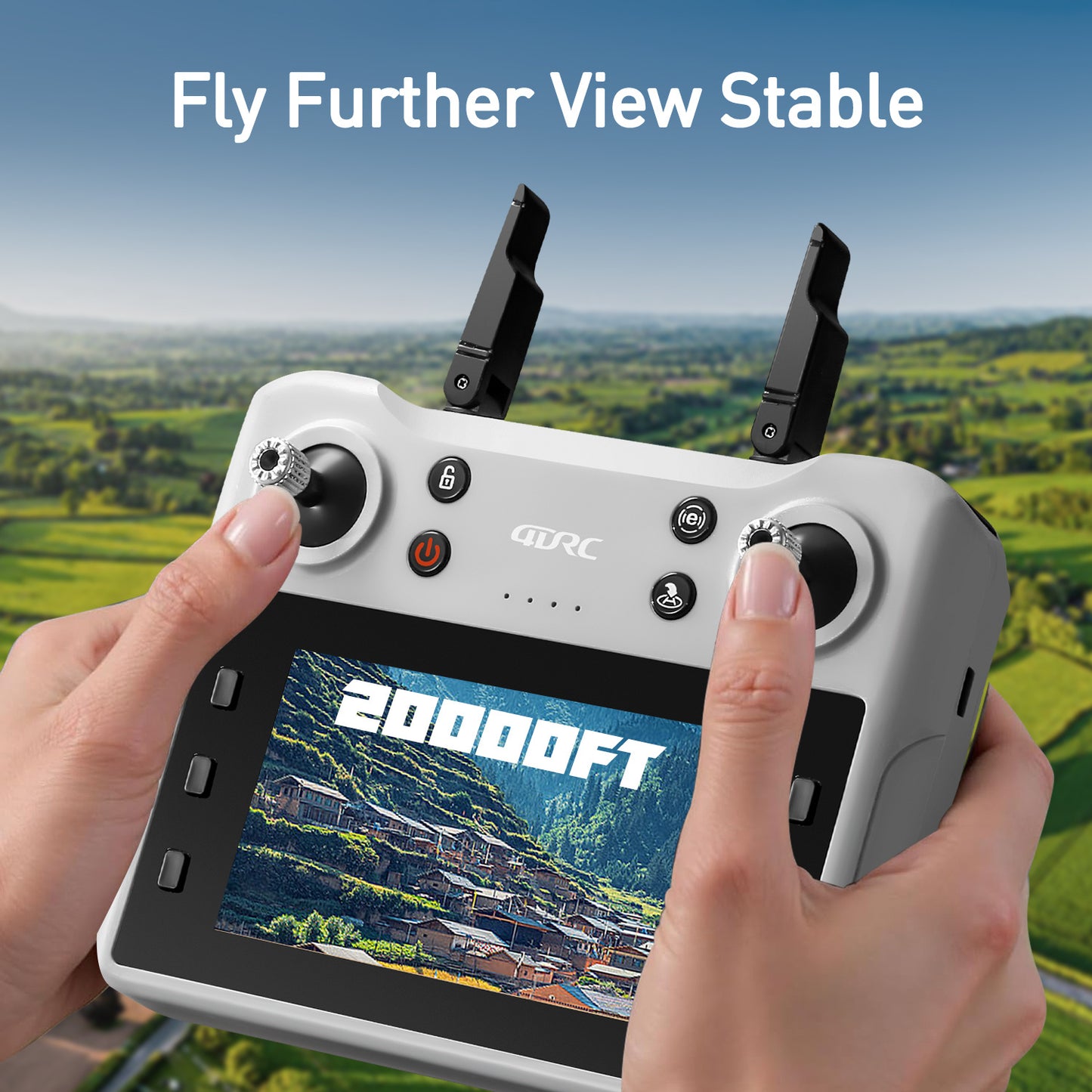 4DRC F8 RC Drone GPS 5G WIFI 4K Dual Camera Selfie FPV RC Quadcopter With 4.5 HD LCD Screen,Follow Me - DropOnline.co