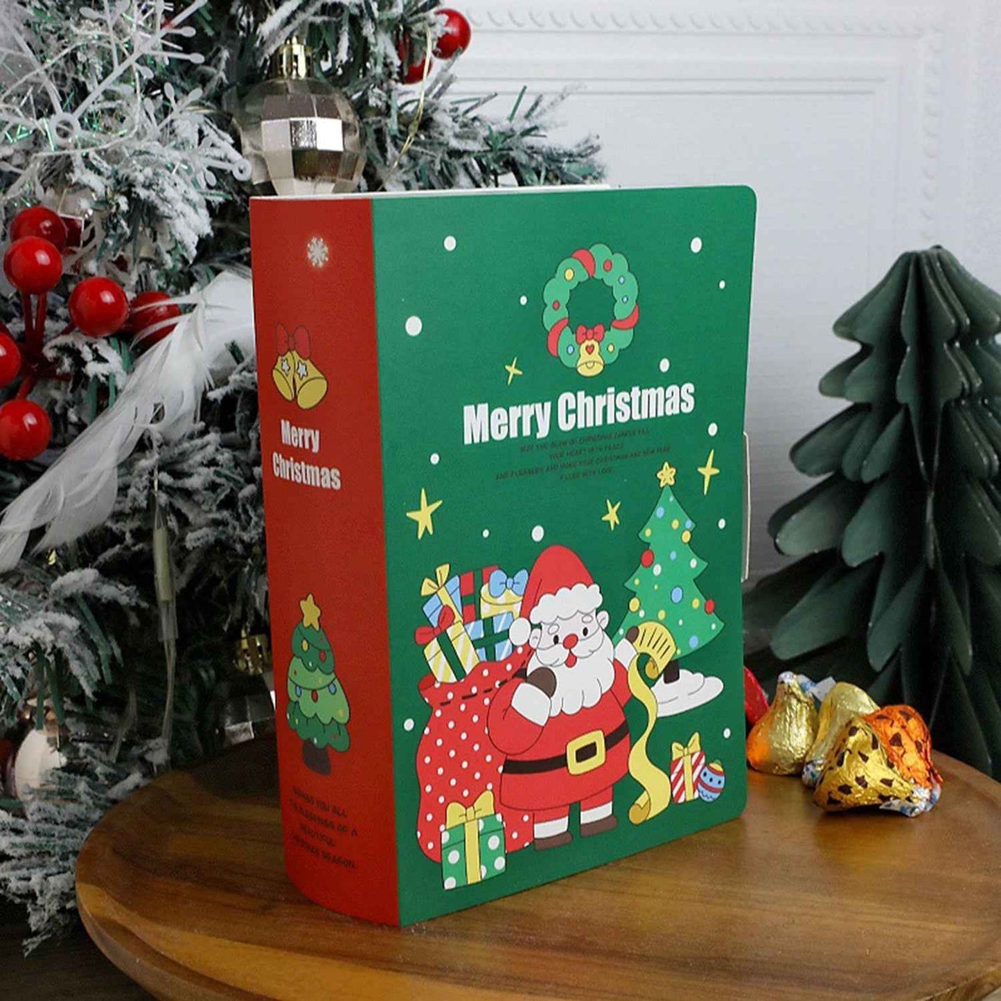 10 Pcs Christmas Treat Boxes Book Shape - Cartoon Candy Gift Boxes - DropOnline.co