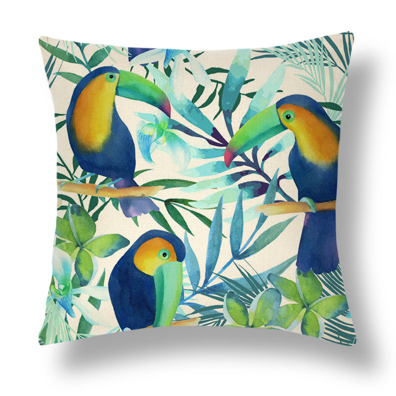 Tropical Series Linen Throw Pillow Case Cushion Cover - DropOnline.co
