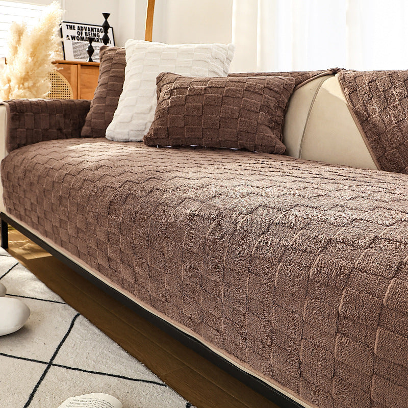 Sofa Cushion Plush Winter Antislip Simple Modern Cushion - DropOnline.co
