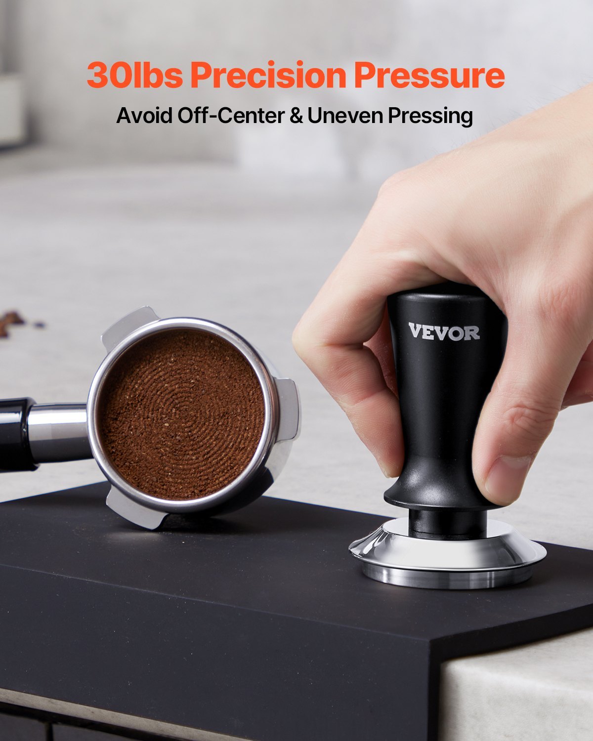 53mm Espresso Tamper Stainless Steel Coffee Tamper With Spring - DropOnline.co