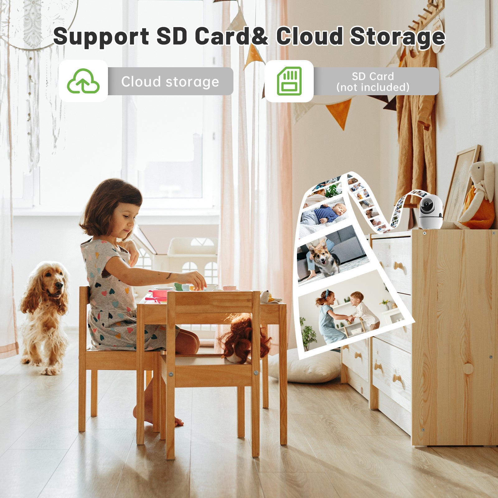 2-way Video Call Network Camera PTZ WIFI Security Cam AI Smart Camera For Home Night Vision Wireless Indoor Camera - DropOnline.co