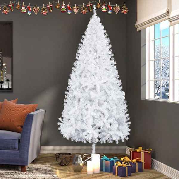 White 7ft Christmas Tree - 950 Branches PVC Material