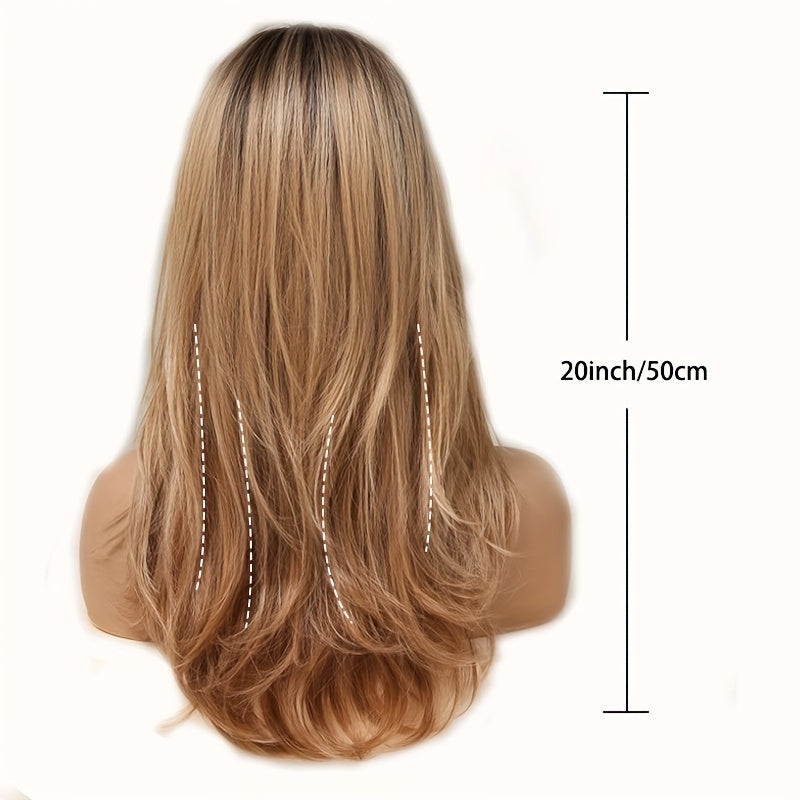 Elegant And Heat-resistant, Non-toxic Wig With Long Curly Hair And Waves, Synthetic Wig With Bangs, Daily Wig, Suitable For The Whole Scene. - DropOnline.co