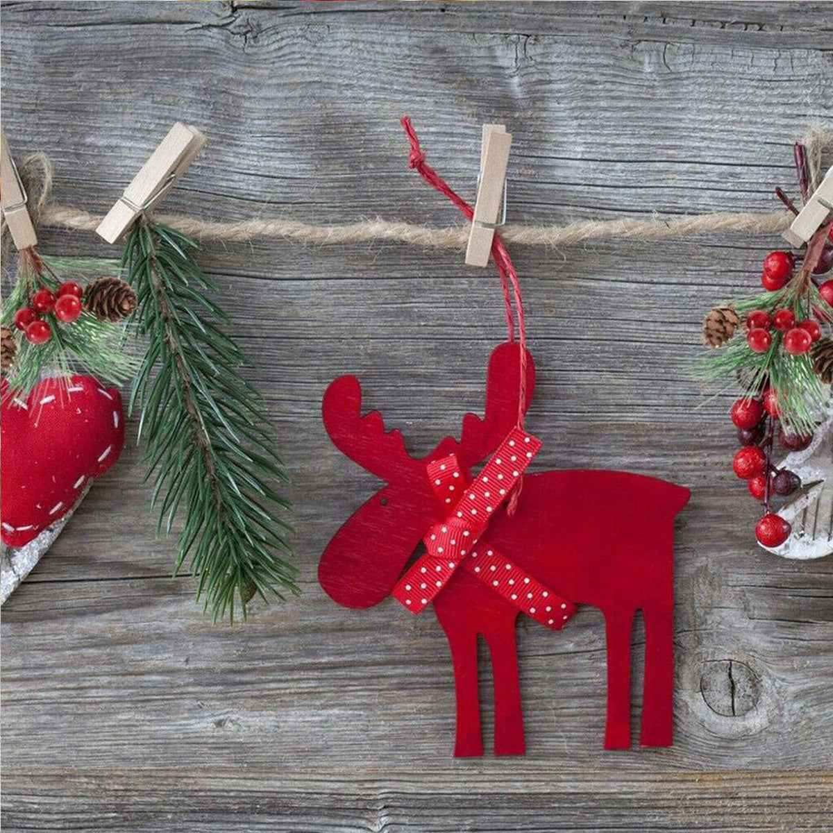 10Pcs Christmas Artificial Pine Picks - Pine Needle Berries Pinecones for DIY Crafts - DropOnline.co