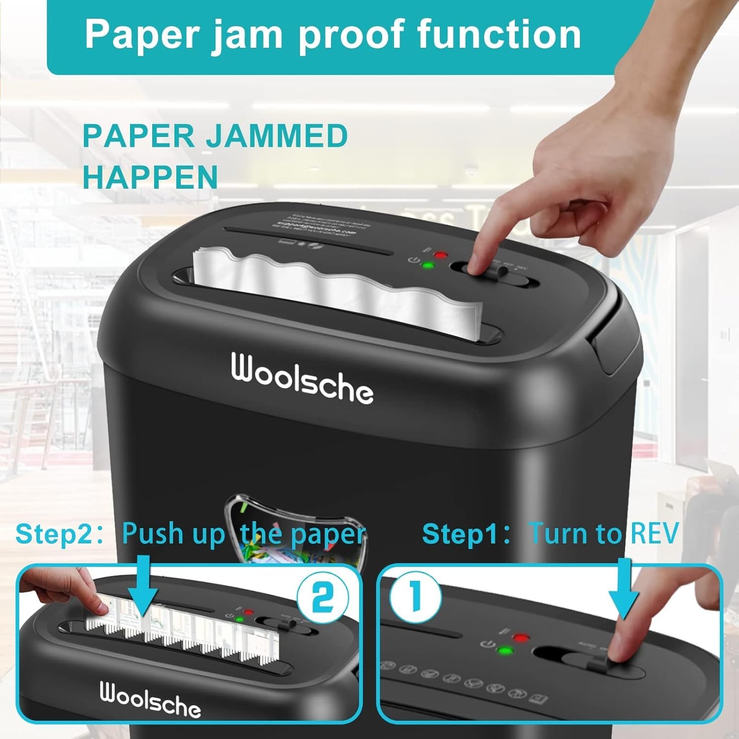 Paper Shredder, 14-Sheet Cross-Cut, 6.6 Gallon Wastebasket, P-4 Security Level, 3 Modes Design - Jam-Proof Heavy-Duty Shredder For Home And Office, FBA Shipping - DropOnline.co