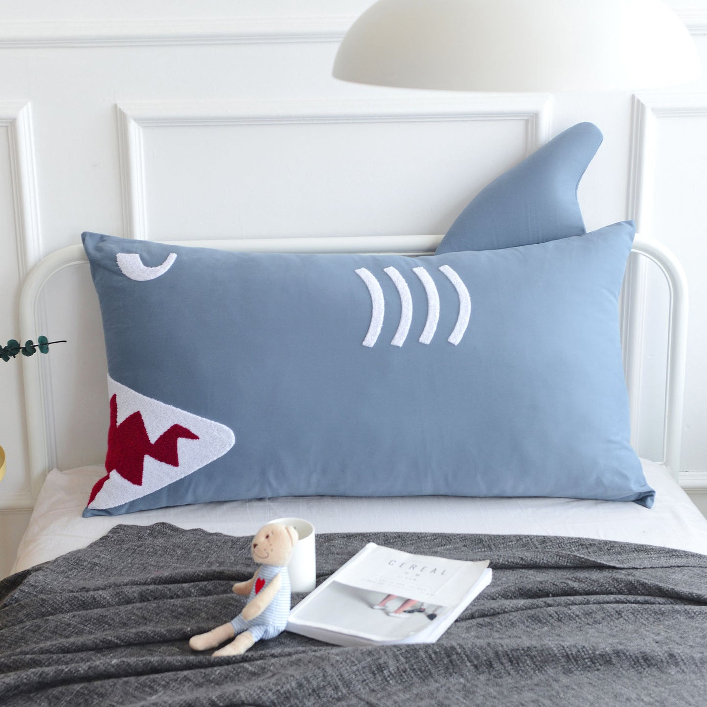 Simple Cartoon With Square Back Bedside Cushion - DropOnline.co