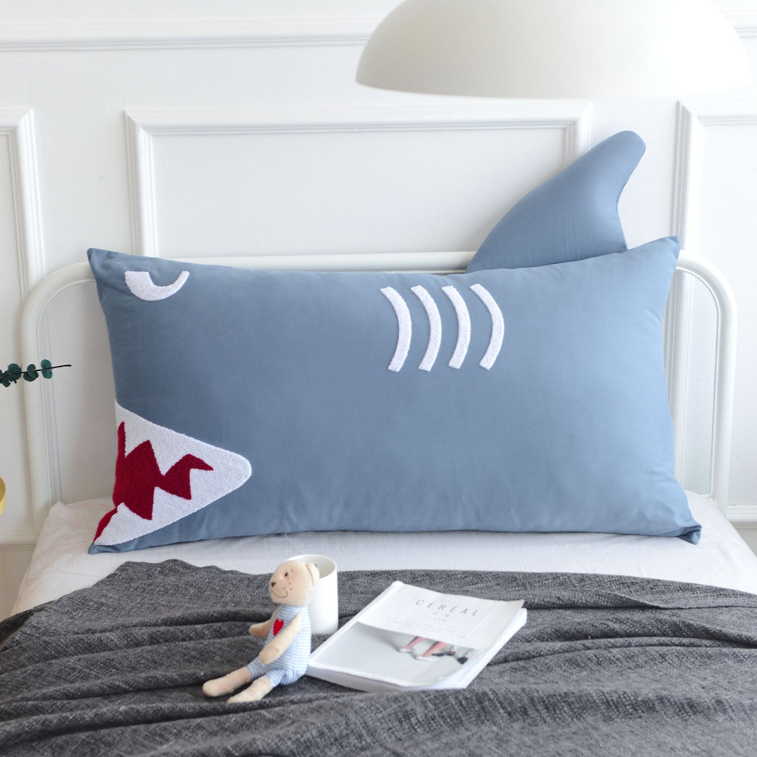 Simple Cartoon With Square Back Bedside Cushion - DropOnline.co
