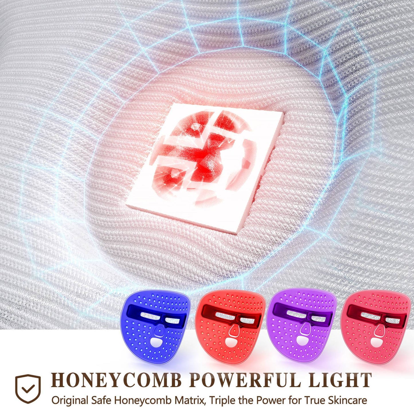 LED Face Mask Facial Care Tool, Red Light Therapy Mask For Face For Home Travel - DropOnline.co