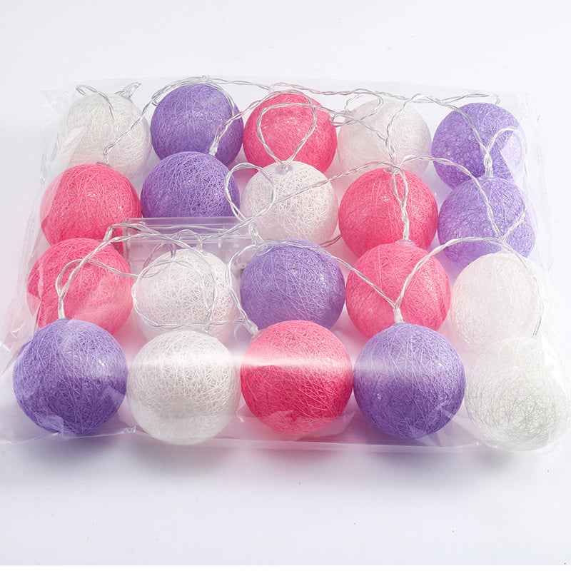 LED Cotton Ball String Lights - Festoon Ornamental Lamp for Christmas & Parties - DropOnline.co