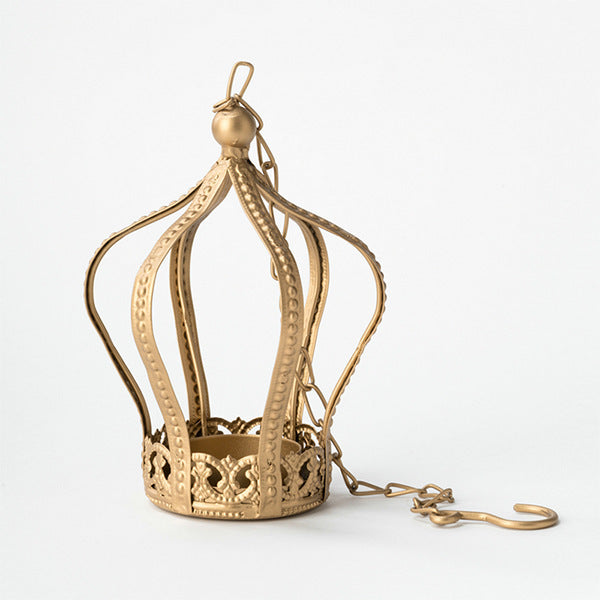 Wholesale wedding crown centrepiece candlestick gold metal candle holder for home decor - DropOnline.co