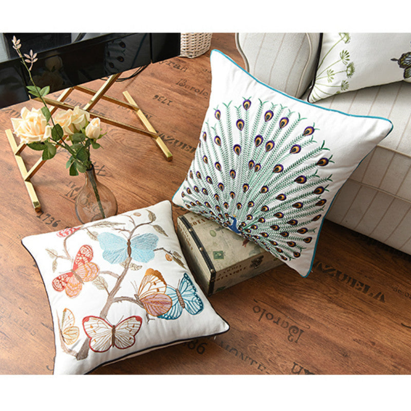 Bedroom bed peacock cushion pillow - DropOnline.co