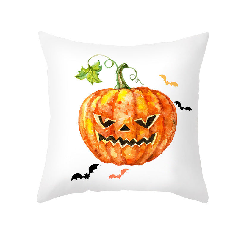 Halloween Pumpkin Letter Fleece Cushion Cover - DropOnline.co