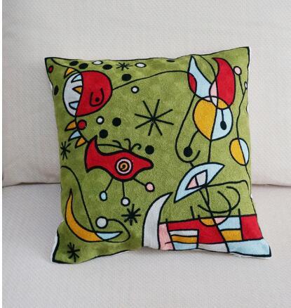 Roy Painting 1 Embroidered Cushion Cover - DropOnline.co