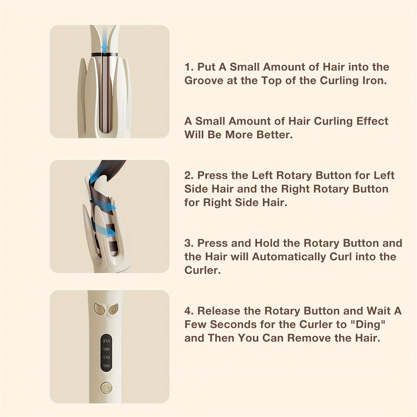 Automatic Hair Curler, 28mm Barrel, 4 Temperature Modes, Negative Ion Generator, Smart Timer And Sensor, Auto Off For Safety - DropOnline.co
