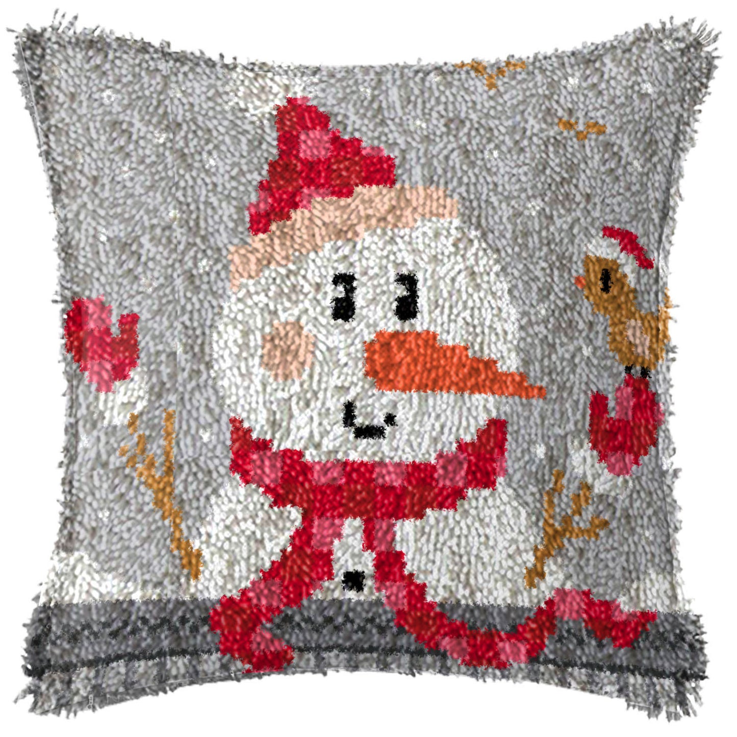 Diy Handmade Christmas Cushion Wool Embroidered Pillow Material Package - DropOnline.co