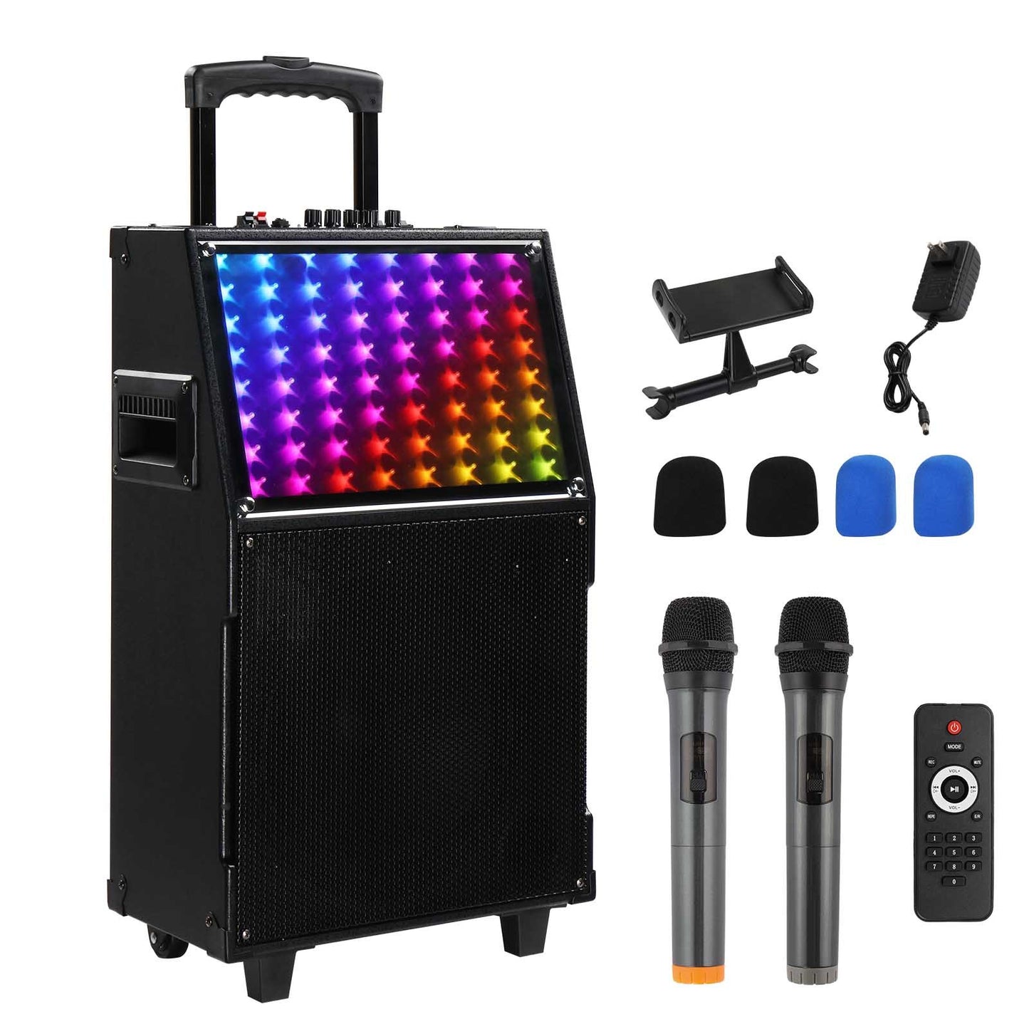 12in 60W LED Spectrum Light Bluetooth Remote Control Rod Speaker - DropOnline.co
