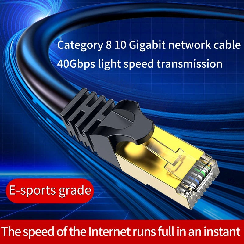 Cat 8 Ethernet RJ45 Cable Super Speed 40Gbps Patch LAN Network Gold Plated Lot - DropOnline.co