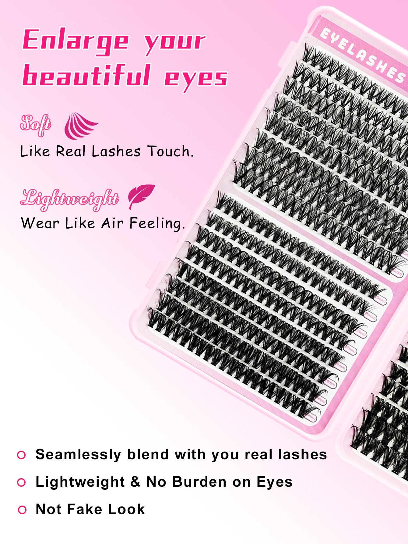 3D False Eyelashes, Multi-layered, Realistic, Soft And Comfortable, Natural Nude Makeup - DropOnline.co
