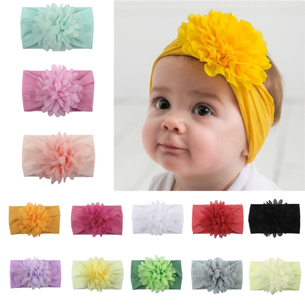 Chiffon Flower Baby Headband - Cute Princess Hair Accessories for Infant Girls - DropOnline.co