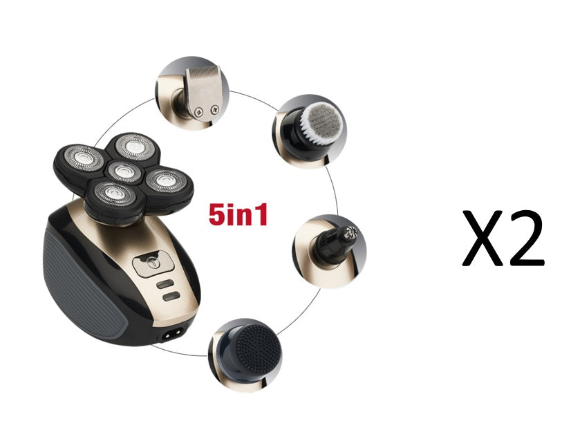 5 In 1 Multifunctional Electric Shaver 5 Blade Razor For Men Shaved Head Rechargeable Shaving Machine Beard Nose Hair Trimmer - DropOnline.co