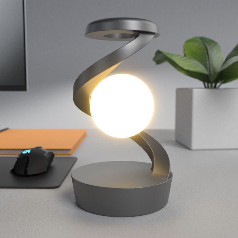 Rotating Moon Desk Lamp With Phone Wireless Charging Sensor Control Table Lamps Decorative Desktop Lamp Small Night Lamp Home Decor - DropOnline.co