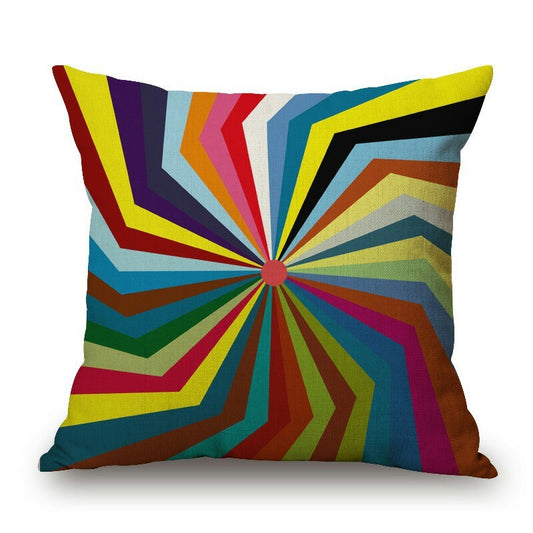 Colorful geometric pattern cushion - DropOnline.co
