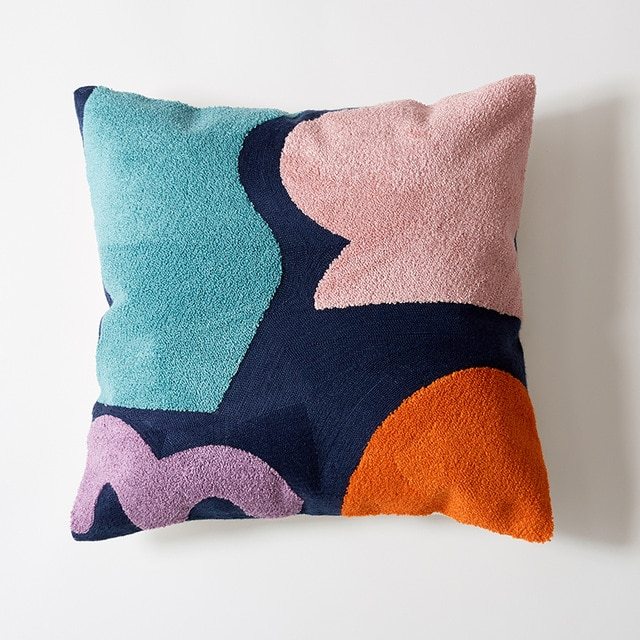 Embroidered cotton cushion - DropOnline.co
