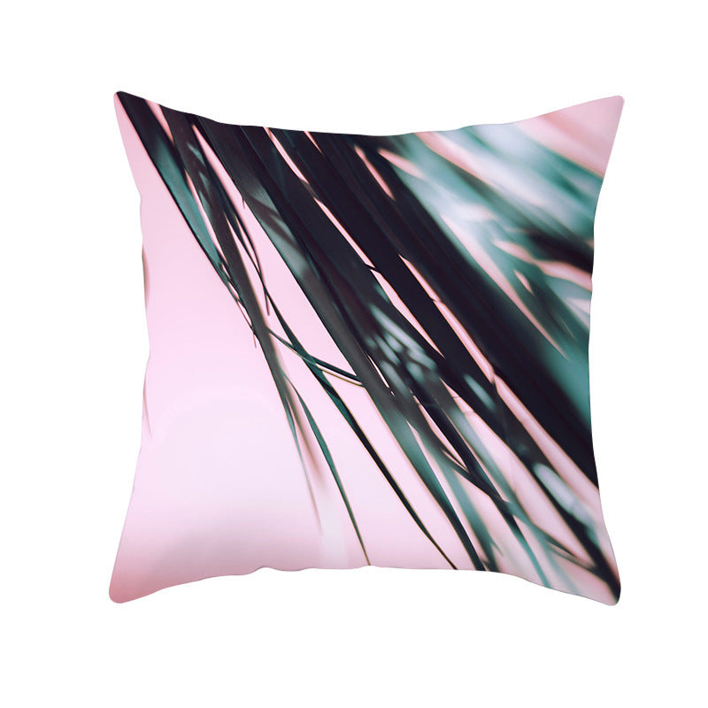 Light Tropical Plants Home Decor Peach Skin Fleece Pillowcase - DropOnline.co