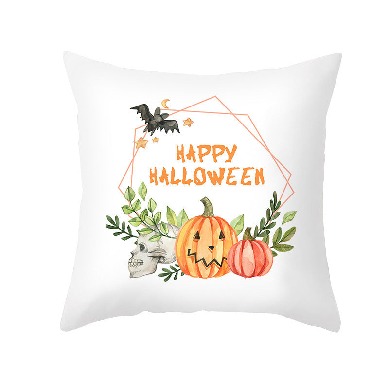 Halloween Pumpkin Letter Fleece Cushion Cover - DropOnline.co