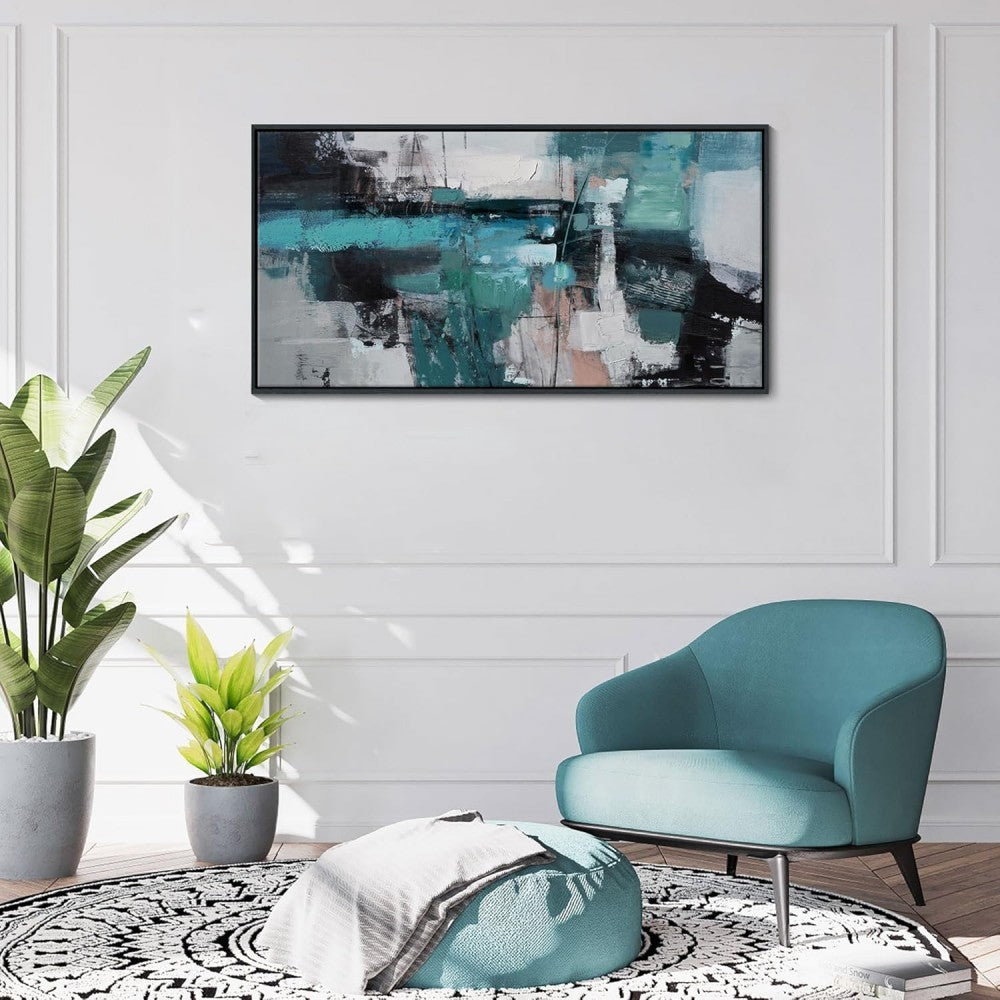 Bright Wall Art Picture Handmade Oil Painting Abstract Texture Canvas Poster Large Mural Decor Living Room Bedroom Porch Hotel - DropOnline.co