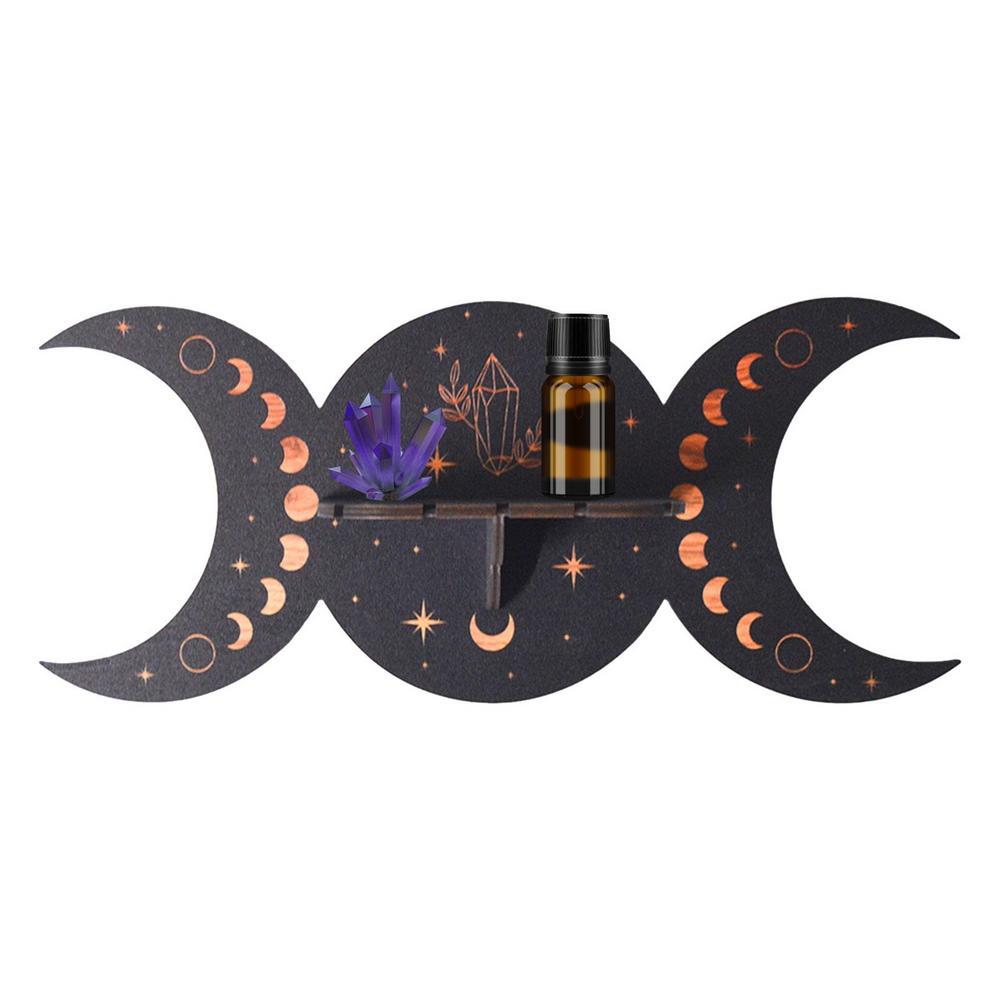 Bohemian Wood Crystal Shelving Home Decor - DropOnline.co