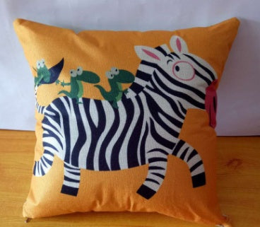 Cartoon Linen Backing Block Back Cushion - DropOnline.co