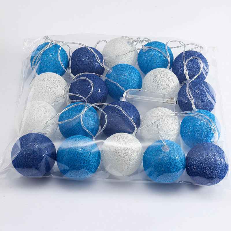 LED Cotton Ball String Lights - Festoon Ornamental Lamp for Christmas & Parties - DropOnline.co