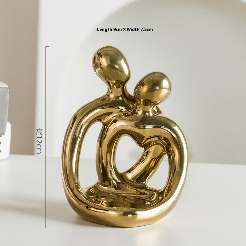 Ceramic Couple Candlestick Modern Nordic Suit Retro Aromatherapy Candle Cup Ornaments - DropOnline.co