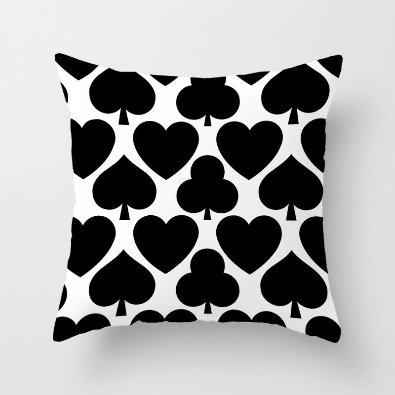 Geometric English Letter Simple And Light Luxury Waist Cushion Pillowcase - DropOnline.co