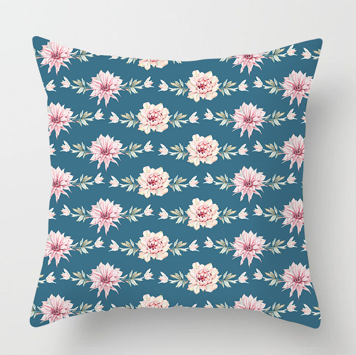 Watercolor Cactus Flowers Green Succulents Cushion Cover - DropOnline.co