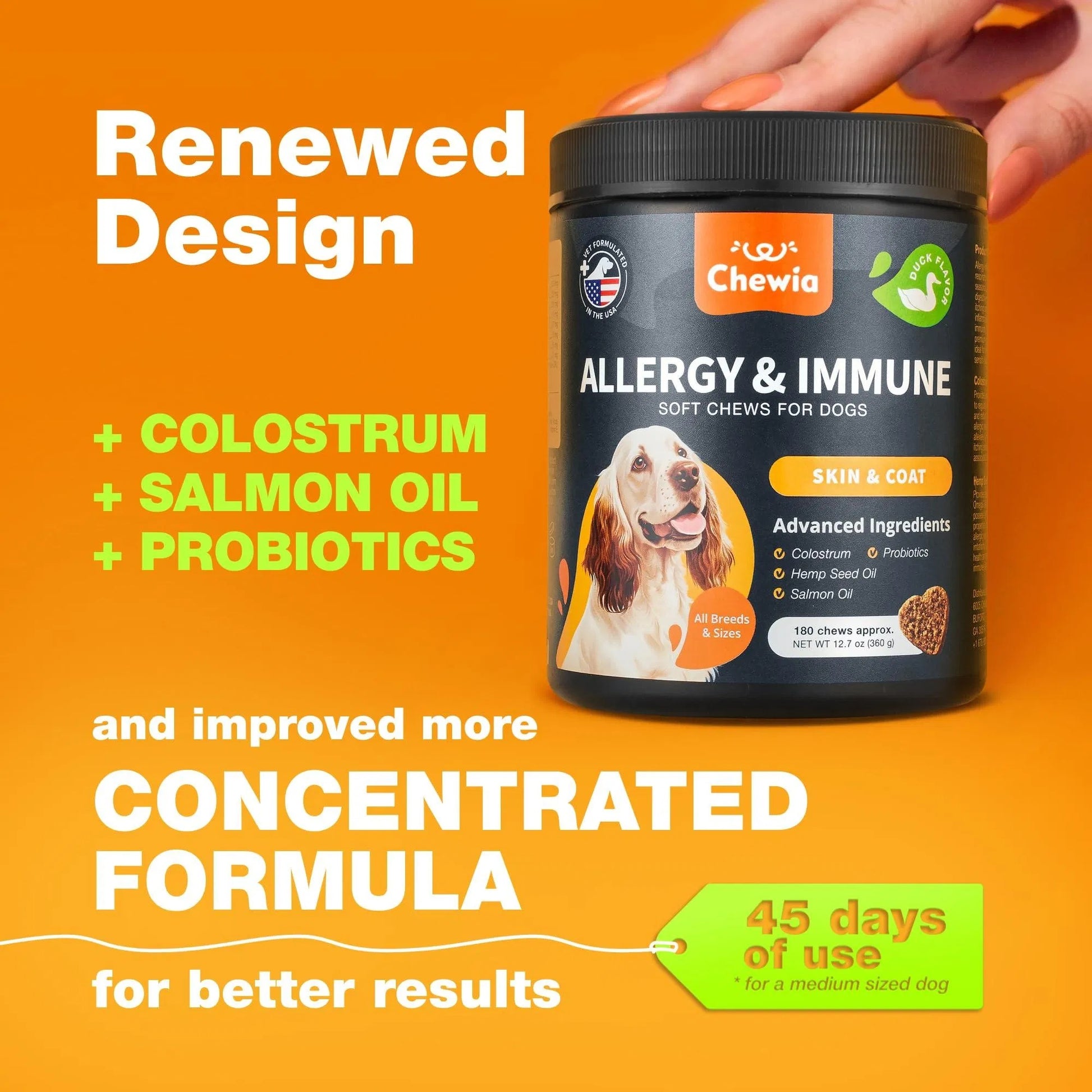 Dog Allergy Relief Chews Itch Relief For Dogs Anti Itch Dog Allergy Chews US Formulated Dog Itching Skin Relief With Salmon Oil Immune Health Seasonal Allergies & Hot Spots Support Treats - DropOnline.co