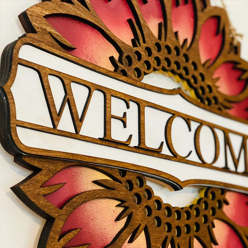 Home Sunflower Doorplate Decoration Craft - DropOnline.co