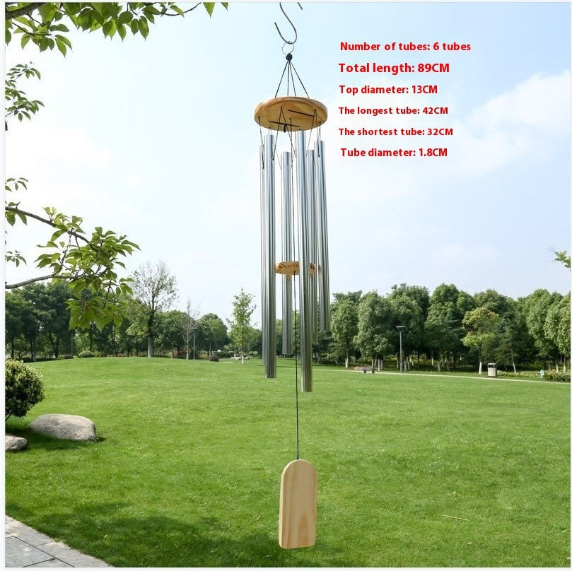 Classic Solid Wood Metal Multi-tube Wind Chimes Home Decoration - DropOnline.co