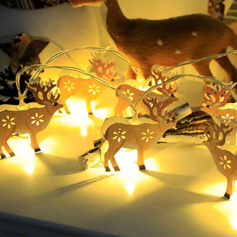 Christmas LED Character String Lights - Santa Claus Elk Snowman Ornament Decoration - DropOnline.co