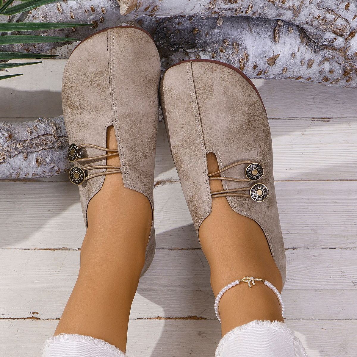 Ins Square Toe Slip-on Sandals Summer Fashion Soft Flat Shoes For Women - DropOnline.co