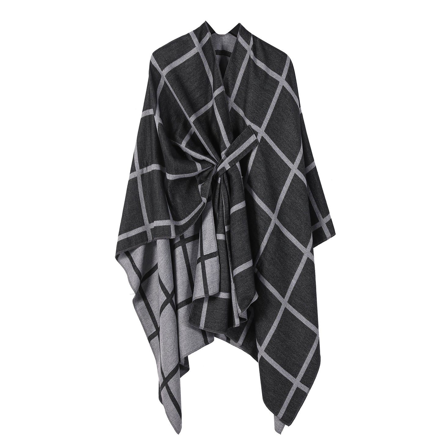 Women's Fashion Gingham Check Warm Scarf - Classic Plaid Winter Wrap - DropOnline.co