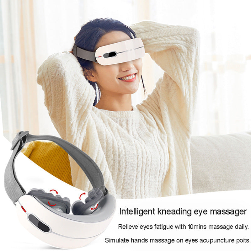Bluetooth-compatible Vibrating Hot Compress Airbag Kneading Sleep Aid Eye Protection Device - DropOnline.co