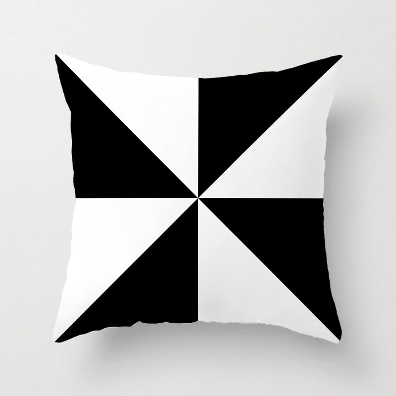 Geometric English Letter Simple And Light Luxury Waist Cushion Pillowcase - DropOnline.co