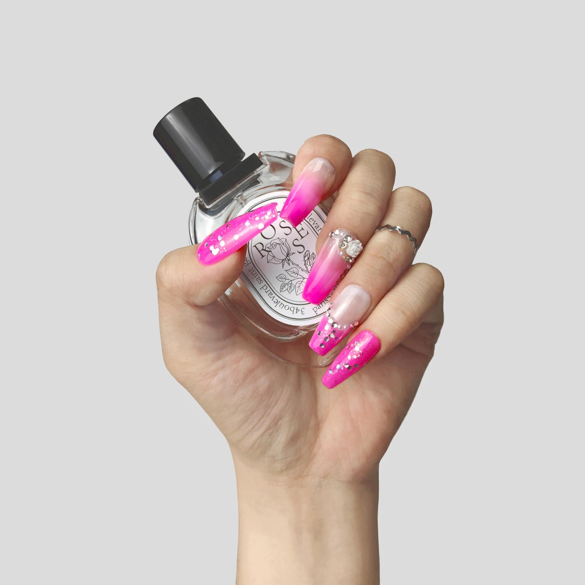 GGddsha Nails Handmade Pmma Acrylic Nails Press On NailsShort Reusable Fake False Nails Kit With Box Gifts ForWomen,Blush Elegance - DropOnline.co