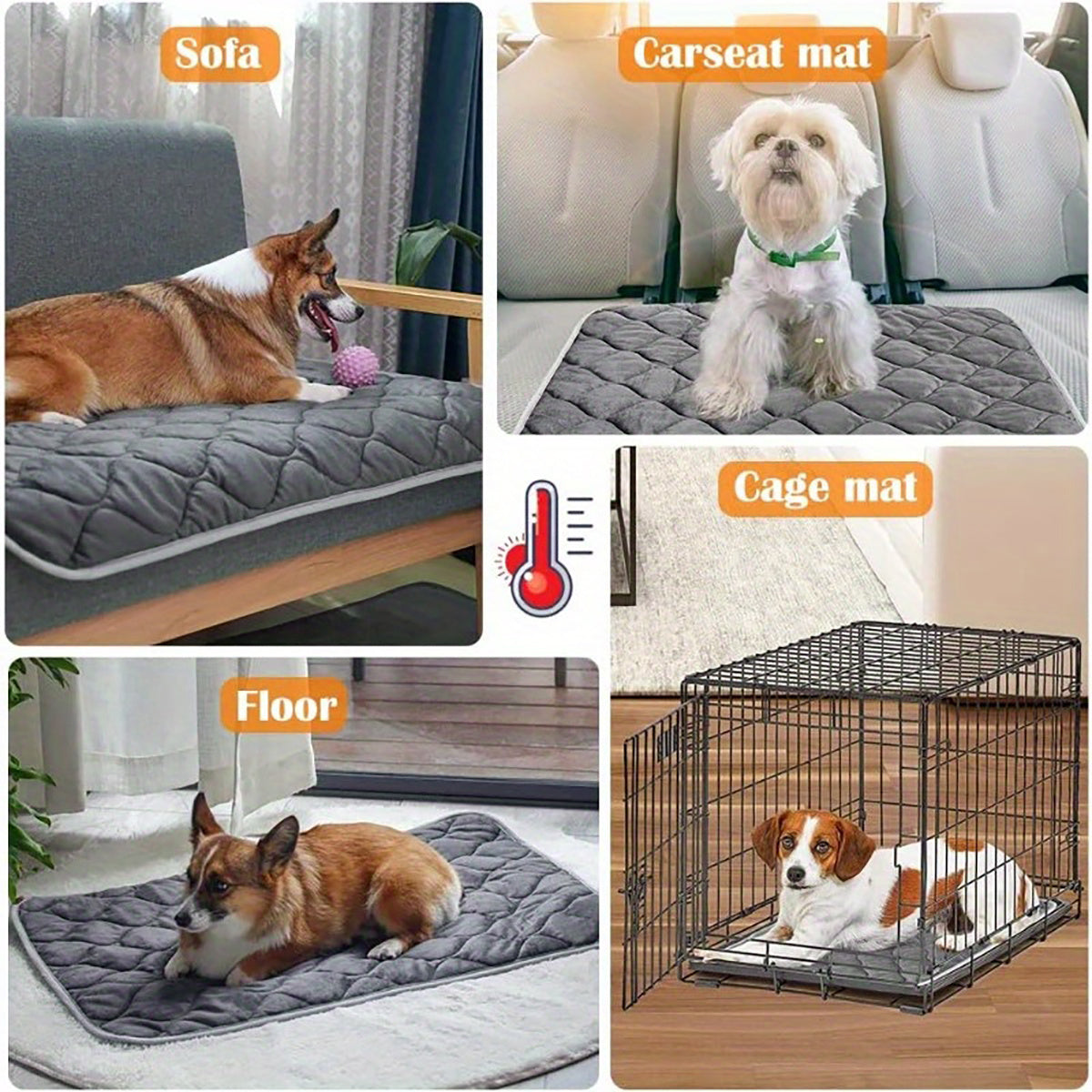 Dog Cat Bed, Cat Dog Non-Slip Mat, Extra Warm Thermal Pet Pad  Self-Heating Cat Mat Warm Thermal Pet Pad Washable Dog Crate Pad Heat Dog Cat Bed Mat Blanket Non-Slip Bottom For Outdoor And Indoor Pets - DropOnline.co